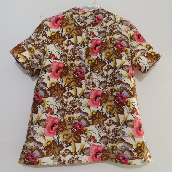 J.Crew Collection Top in Antique Rose Print Size 2 - Picture 2 of 8